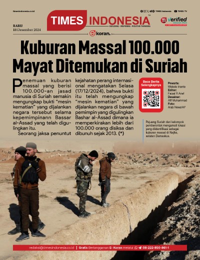 Edisi Rabu, 18 Desember 2024: E-Koran, Bacaan Positif Masyarakat 5.0