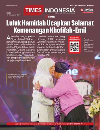Edisi Rabu, 18 Desember 2024: E-Koran, Bacaan Positif Masyarakat 5.0