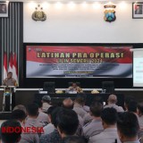 Polresta Banyuwangi Gelar Latihan Pra Operasi Lilin Semeru 2024 Hadapi Libur Nataru