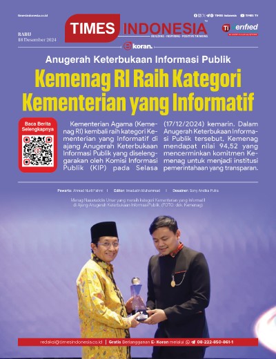 Edisi Rabu, 18 Desember 2024: E-Koran, Bacaan Positif Masyarakat 5.0