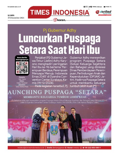 	Edisi Kamis, 19 Desember 2024: E-Koran, Bacaan Positif Masyarakat 5.0