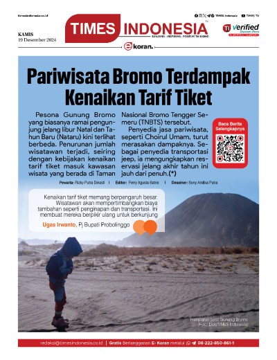 	Edisi Kamis, 19 Desember 2024: E-Koran, Bacaan Positif Masyarakat 5.0