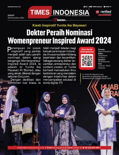 Edisi Jumat, 20 Desember 2024: E-Koran, Bacaan Positif Masyarakat 5.0