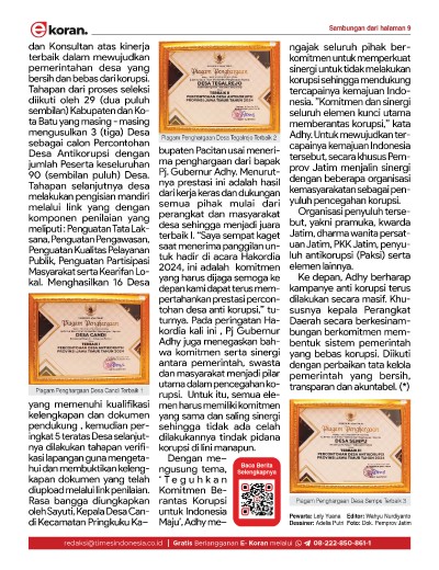 Edisi Jumat, 20 Desember 2024: E-Koran, Bacaan Positif Masyarakat 5.0