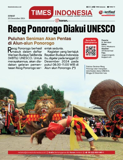 Edisi Jumat, 20 Desember 2024: E-Koran, Bacaan Positif Masyarakat 5.0