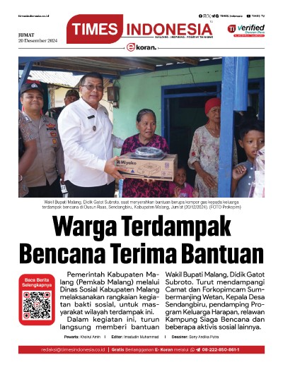 Edisi Jumat, 20 Desember 2024: E-Koran, Bacaan Positif Masyarakat 5.0