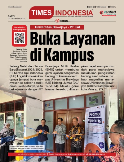 Edisi Sabtu, 21 Desember 2024: E-Koran, Bacaan Positif Masyarakat 5.0