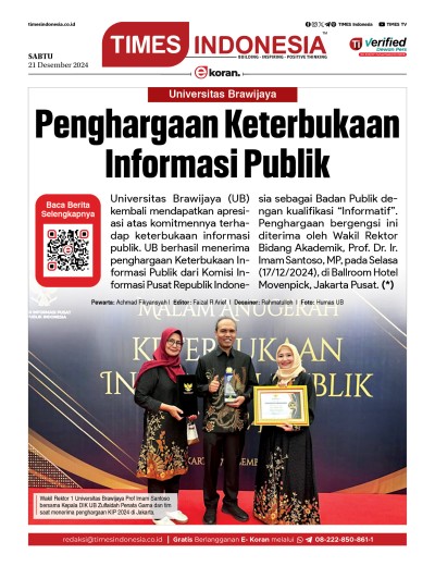 Edisi Sabtu, 21 Desember 2024: E-Koran, Bacaan Positif Masyarakat 5.0