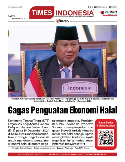Edisi Sabtu, 21 Desember 2024: E-Koran, Bacaan Positif Masyarakat 5.0