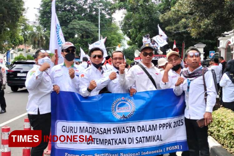 Lewat Aksi dan Audensi, Guru Madrasah Swasta di Magelang Berharap Diangkat PPPK