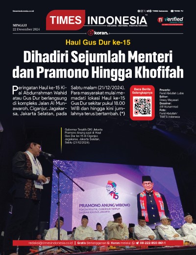 Edisi Minggu, 22 Desember 2024: E-Koran, Bacaan Positif Masyarakat 5.0