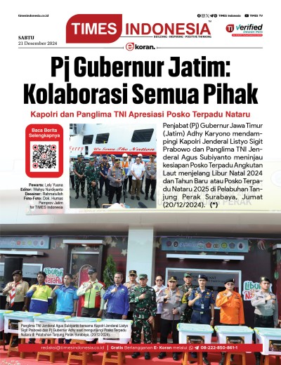 Edisi Sabtu, 21 Desember 2024: E-Koran, Bacaan Positif Masyarakat 5.0