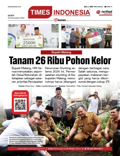 Edisi Senin, 23 Desember 2024: E-Koran, Bacaan Positif Masyarakat 5.0