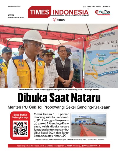 Edisi Senin, 23 Desember 2024: E-Koran, Bacaan Positif Masyarakat 5.0