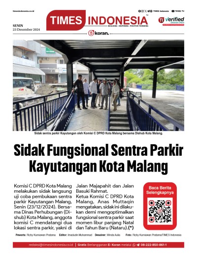 Edisi Senin, 23 Desember 2024: E-Koran, Bacaan Positif Masyarakat 5.0
