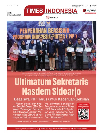 Edisi Senin, 23 Desember 2024: E-Koran, Bacaan Positif Masyarakat 5.0