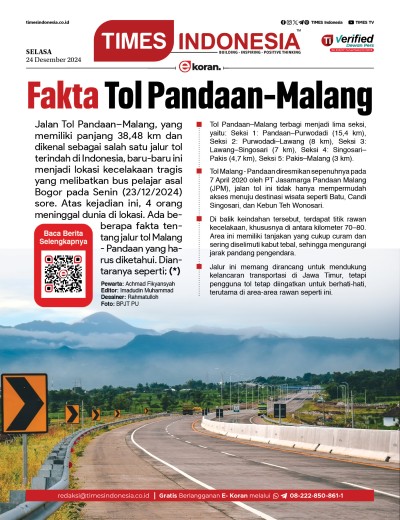 	Edisi Selasa, 24 Desember 2024: E-Koran, Bacaan Positif Masyarakat 5.0