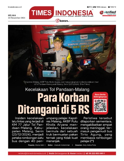 	Edisi Selasa, 24 Desember 2024: E-Koran, Bacaan Positif Masyarakat 5.0