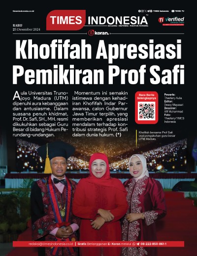 Edisi Rabu, 25 Desember 2024: E-Koran, Bacaan Positif Masyarakat 5.0