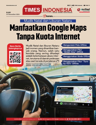 Edisi Rabu, 25 Desember 2024: E-Koran, Bacaan Positif Masyarakat 5.0