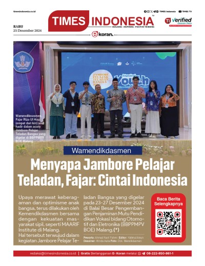 Edisi Rabu, 25 Desember 2024: E-Koran, Bacaan Positif Masyarakat 5.0