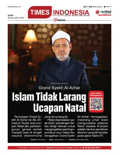 Edisi Rabu, 25 Desember 2024: E-Koran, Bacaan Positif Masyarakat 5.0