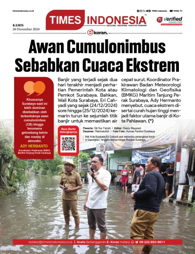 Edisi Kamis, 26 Desember 2024: E-Koran, Bacaan Positif Masyarakat 5.0