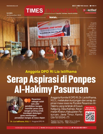 	Edisi Kamis, 26 Desember 2024: E-Koran, Bacaan Positif Masyarakat 5.0