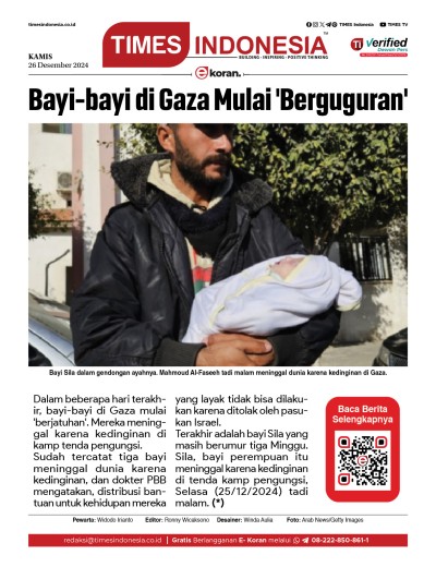 	Edisi Kamis, 26 Desember 2024: E-Koran, Bacaan Positif Masyarakat 5.0