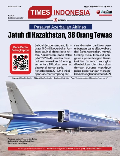 	Edisi Kamis, 26 Desember 2024: E-Koran, Bacaan Positif Masyarakat 5.0