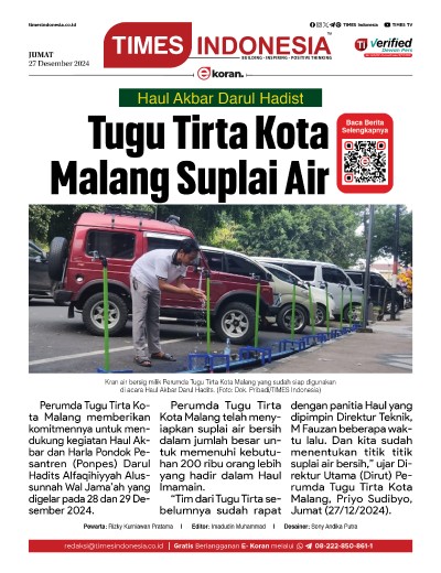 Edisi Jumat, 27 Desember 2024: E-Koran, Bacaan Positif Masyarakat 5.0