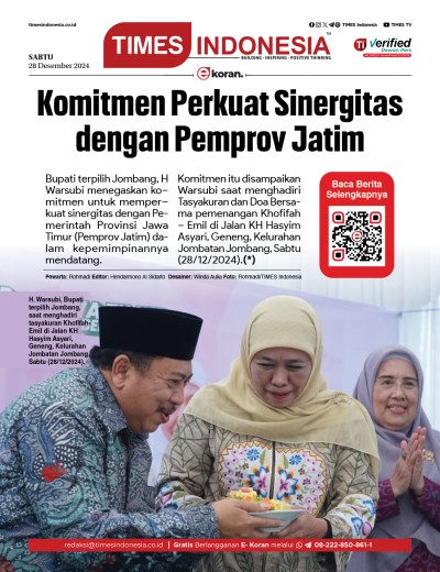 Edisi Sabtu, 28 Desember 2024: E-Koran, Bacaan Positif Masyarakat 5.0