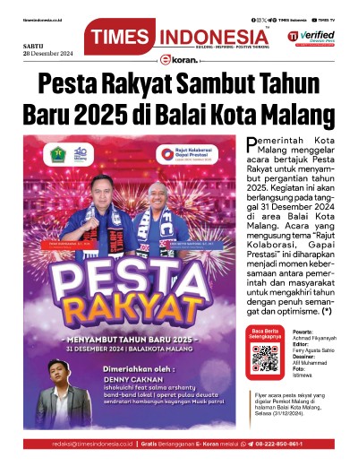 Edisi Sabtu, 28 Desember 2024: E-Koran, Bacaan Positif Masyarakat 5.0