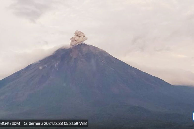 Gunung Semeru Erupsi Beberapa Kali, PVMBG Imbau Warga Waspada