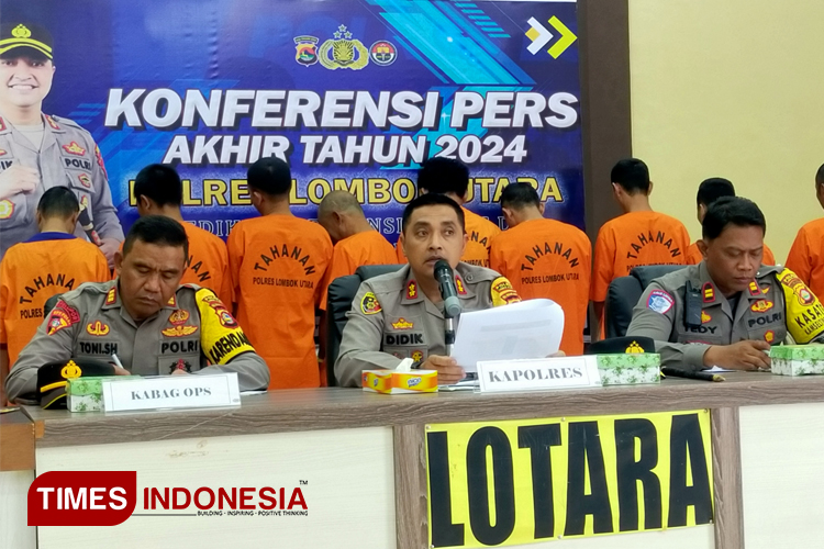 Polres Lombok Utara: Pada 2024 Kasus Kejahatan dan Narkoba Naik, Laka lantas Turun