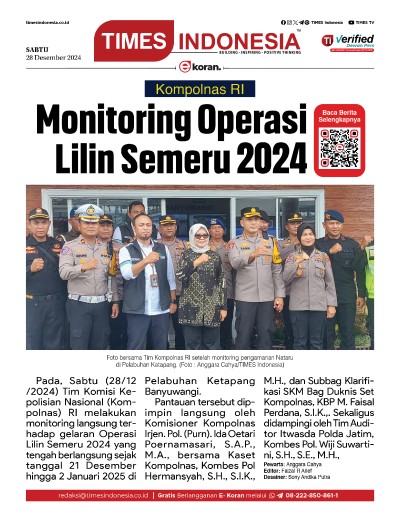 Edisi Sabtu, 28 Desember 2024: E-Koran, Bacaan Positif Masyarakat 5.0