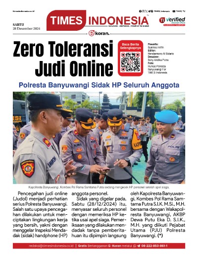 Edisi Sabtu, 28 Desember 2024: E-Koran, Bacaan Positif Masyarakat 5.0