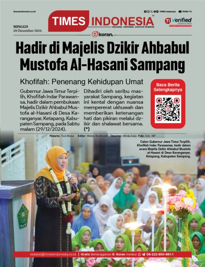	Edisi Minggu, 29 Desember 2024: E-Koran, Bacaan Positif Masyarakat 5.0