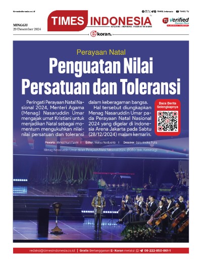 Edisi Minggu, 29 Desember 2024: E-Koran, Bacaan Positif Masyarakat 5.0