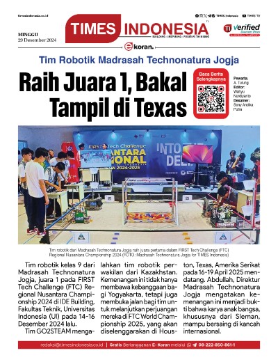 Edisi Minggu, 29 Desember 2024: E-Koran, Bacaan Positif Masyarakat 5.0