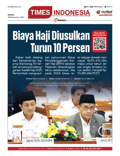 Edisi Senin, 30 Desember 2024: E-Koran, Bacaan Positif Masyarakat 5.0
