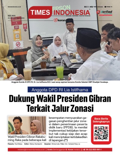Edisi Selasa, 31 Desember 2024: E-Koran, Bacaan Positif Masyarakat 5.0