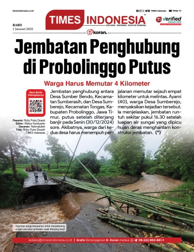 Edisi Rabu, 1 Januari 2024: E-Koran, Bacaan Positif Masyarakat 5.0