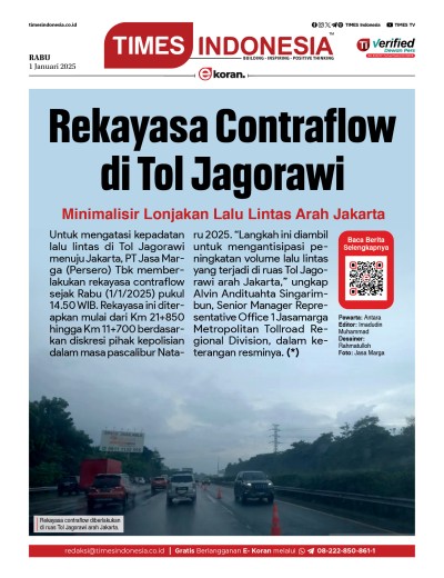 Edisi Rabu, 1 Januari 2024: E-Koran, Bacaan Positif Masyarakat 5.0
