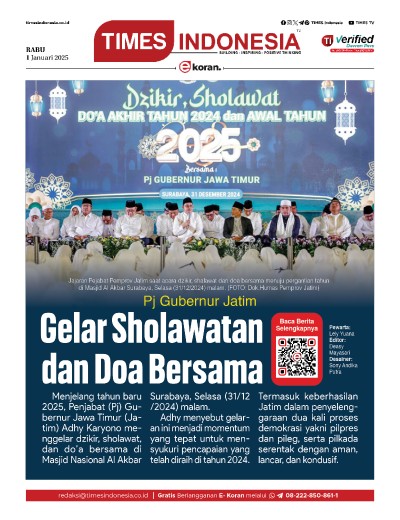 Edisi Rabu, 1 Januari 2024: E-Koran, Bacaan Positif Masyarakat 5.0