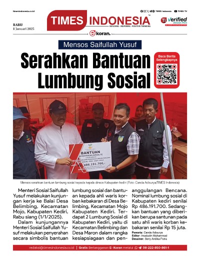 Edisi Rabu, 1 Januari 2024: E-Koran, Bacaan Positif Masyarakat 5.0