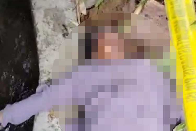 Sesosok Mayat Perempuan Ditemukan di Pinggir Sungai Desa Sukamulih Tasikmalaya