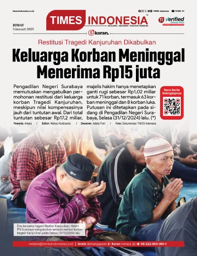 Edisi Jumat, 3 Januari 2024: E-Koran, Bacaan Positif Masyarakat 5.0