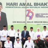 Upacara Hari Amal Bhakti di UIN Malang,Semangat Rukun Menuju Indonesia Emas