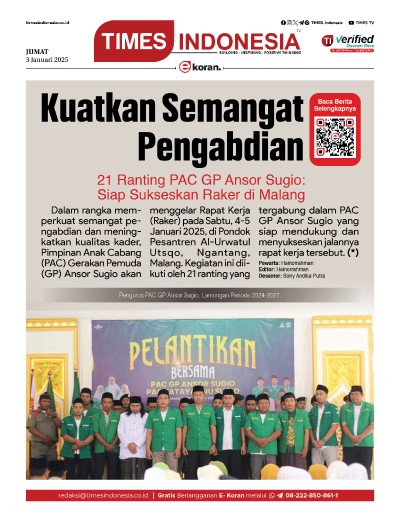 	Edisi Jumat, 3 Januari 2025: E-Koran, Bacaan Positif Masyarakat 5.0